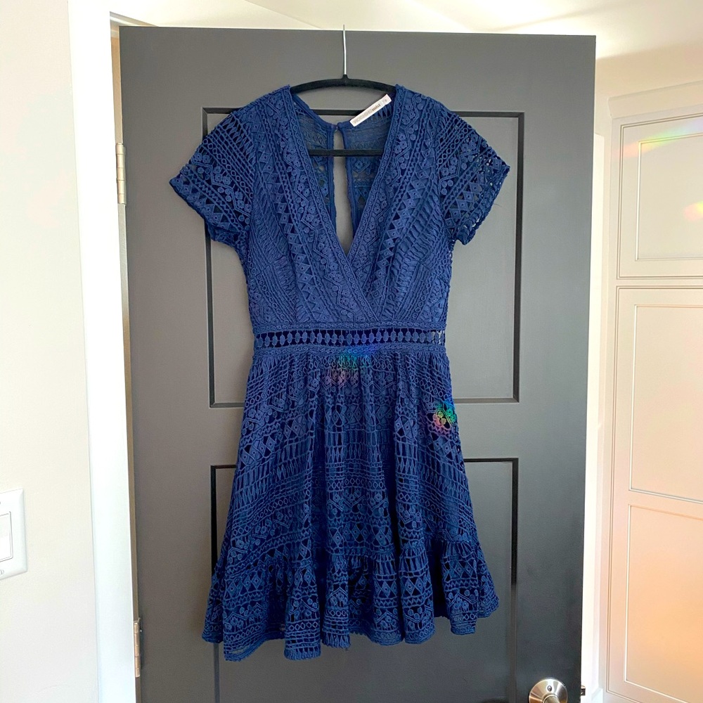 Hello Molly Navy Lace Mini Dress